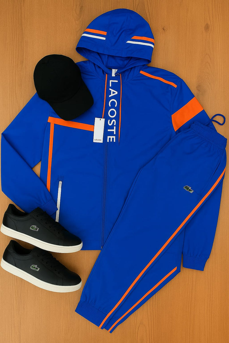 Kit Lacoste (blusa de frio, calça, boné e tenis) Azul