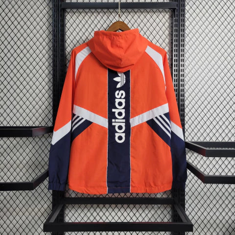 Corta Vento - Adidas Originals Laranja e Azul